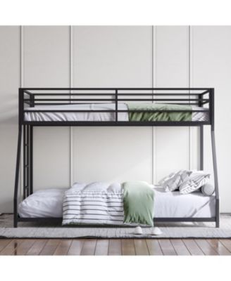 Metal Bunk Bed Twin Over Full with Stairs