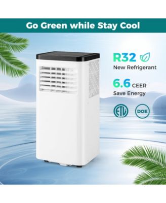 10000 BTU Portable Air Conditioner w/ Control Panel & Remote Control