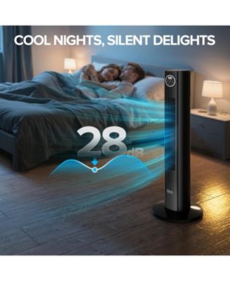36" Tower Fan for Bedroom, Bladeless Standing Fan with 85&deg; Oscillation, Quiet Cooling, Remote Control, 12H Timer, 3 Speeds, 4 Modes