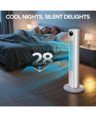 36" Tower Fan for Bedroom, Bladeless Standing Fan with 85&deg; Oscillation, Quiet Cooling, Remote Control, 12H Timer, 3 Speeds, 4 Modes