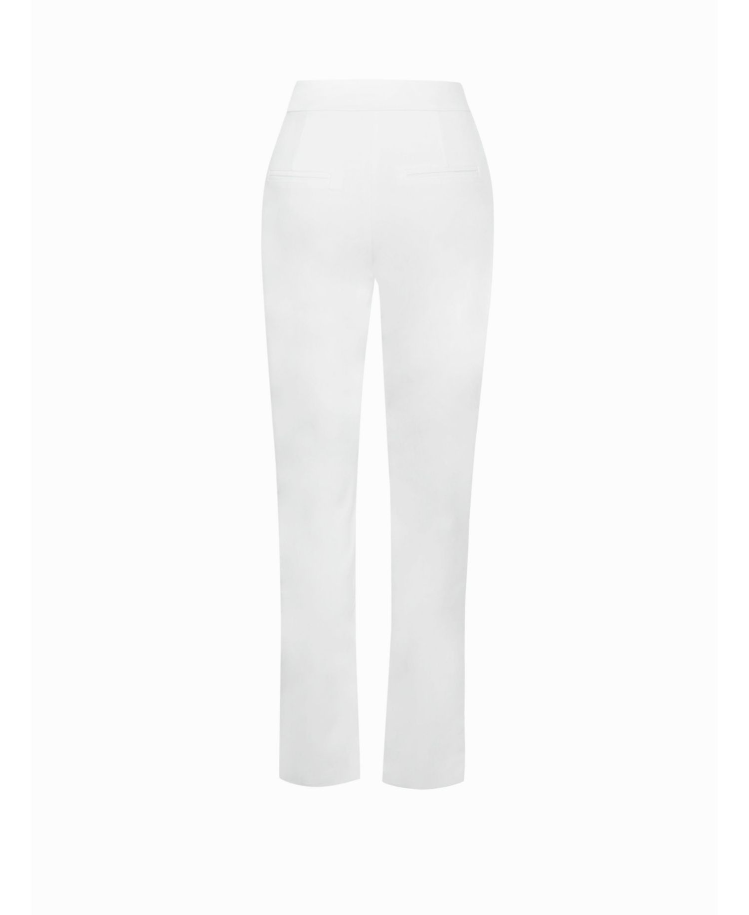 Women Vayla White Skinny Fit Crepe Trousers