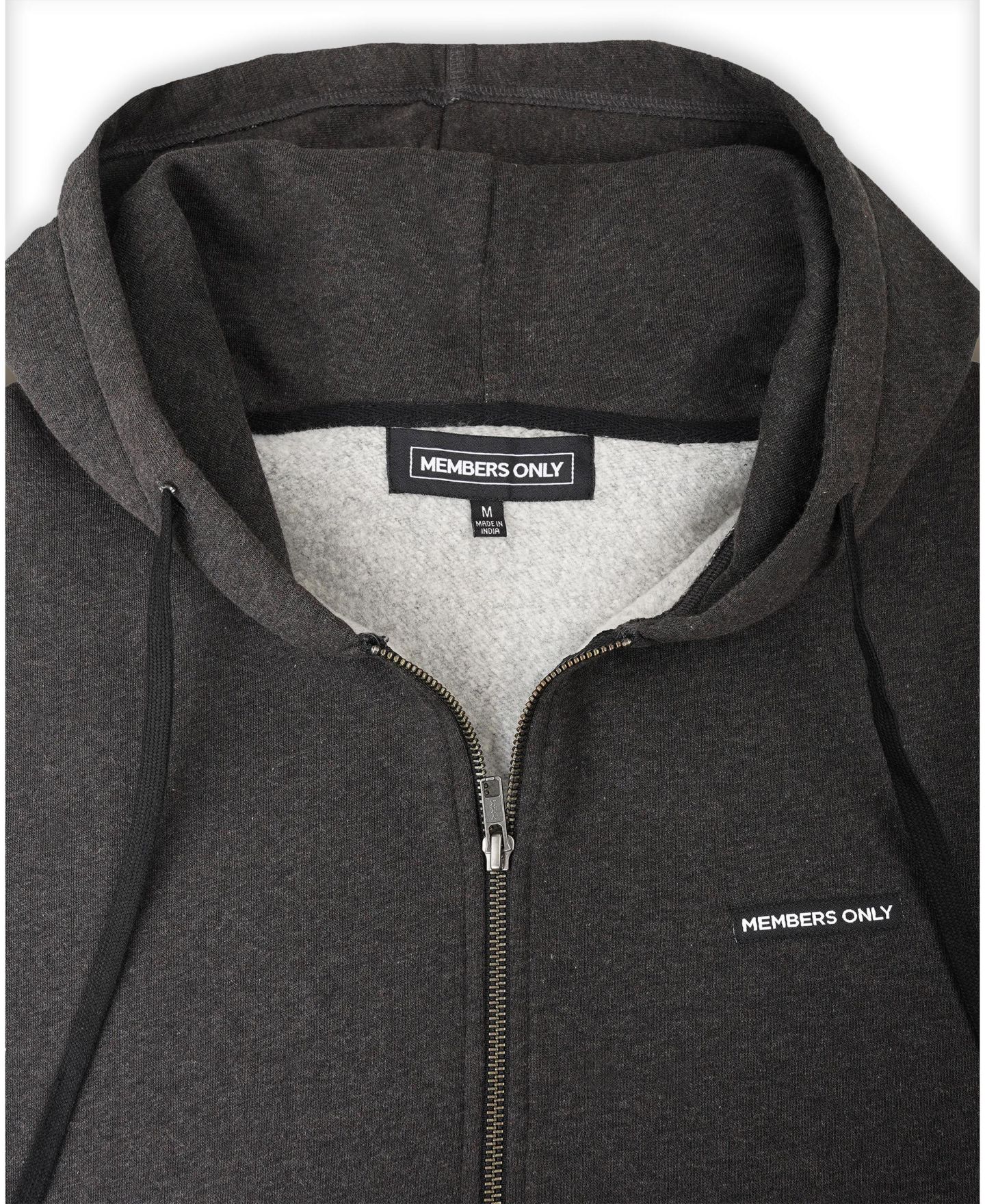 Мужское худи Members Only Brooklyn Zip-Up, цвет: Угольный — фото 5