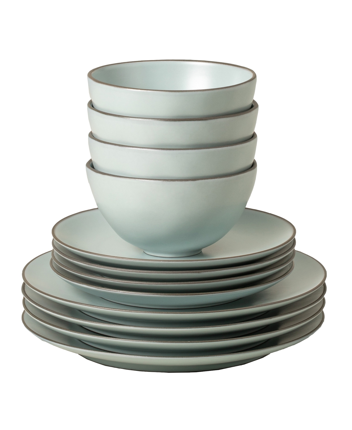 Stacked 12-Pc. Dinnerware Set, Service for 4 - Sky Blue