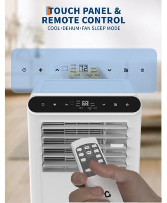 8,000 BTU Portable AC, Quiet Cooling Unit with Dehumidifier & Fan, 24H Timer, for 350 Sq.Ft Rooms