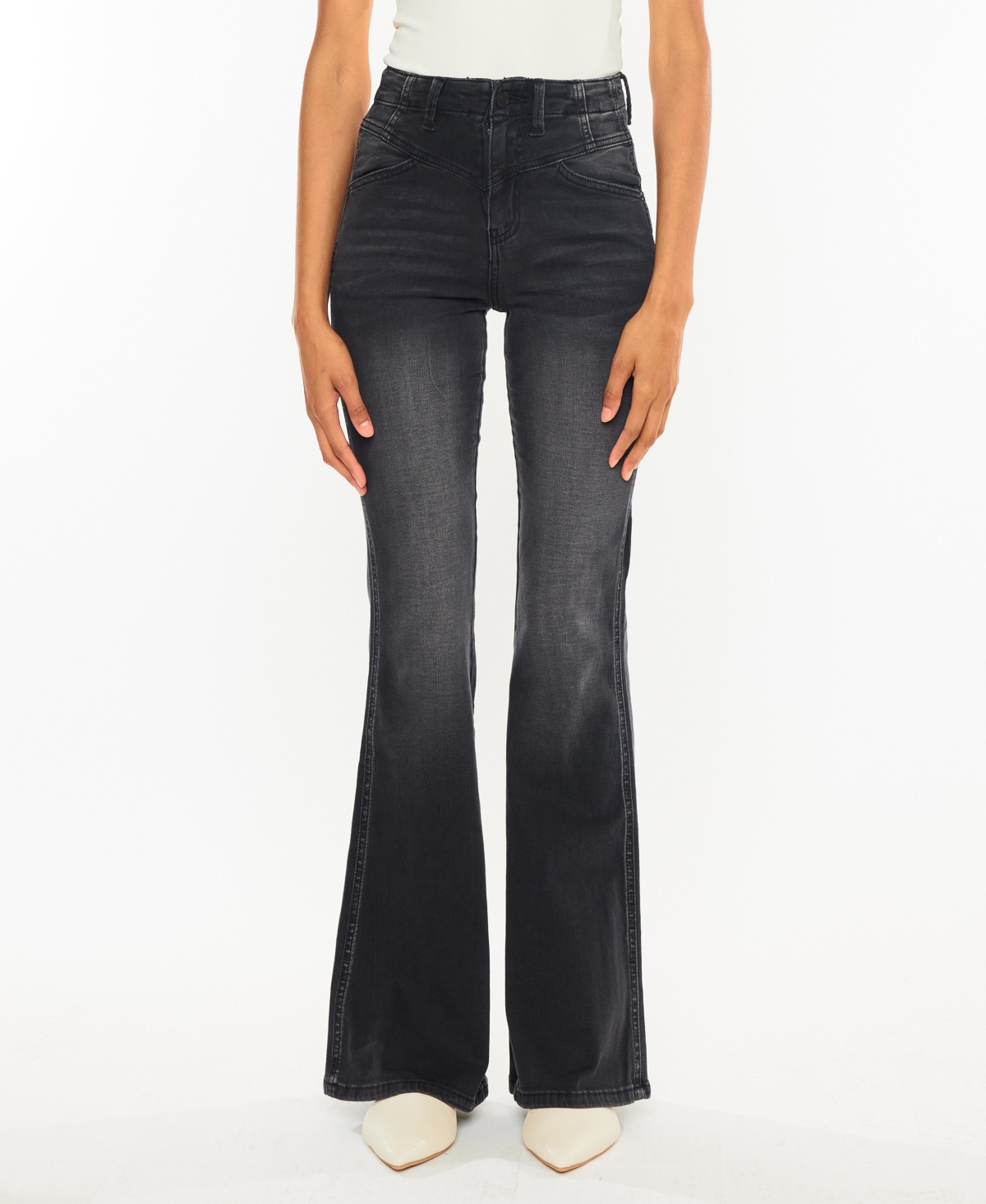 Women's Ultra High Rise Flare Jeans - Black
