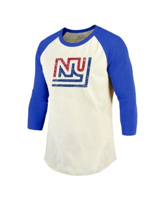 Threads Men's Lawrence Taylor Cream/Red New York Giants Retired Player Name Number 3/4 Raglan Sleeve T-Shirt