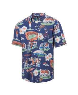 Men's Navy Denver Broncos Scenic Button-Down Shirt