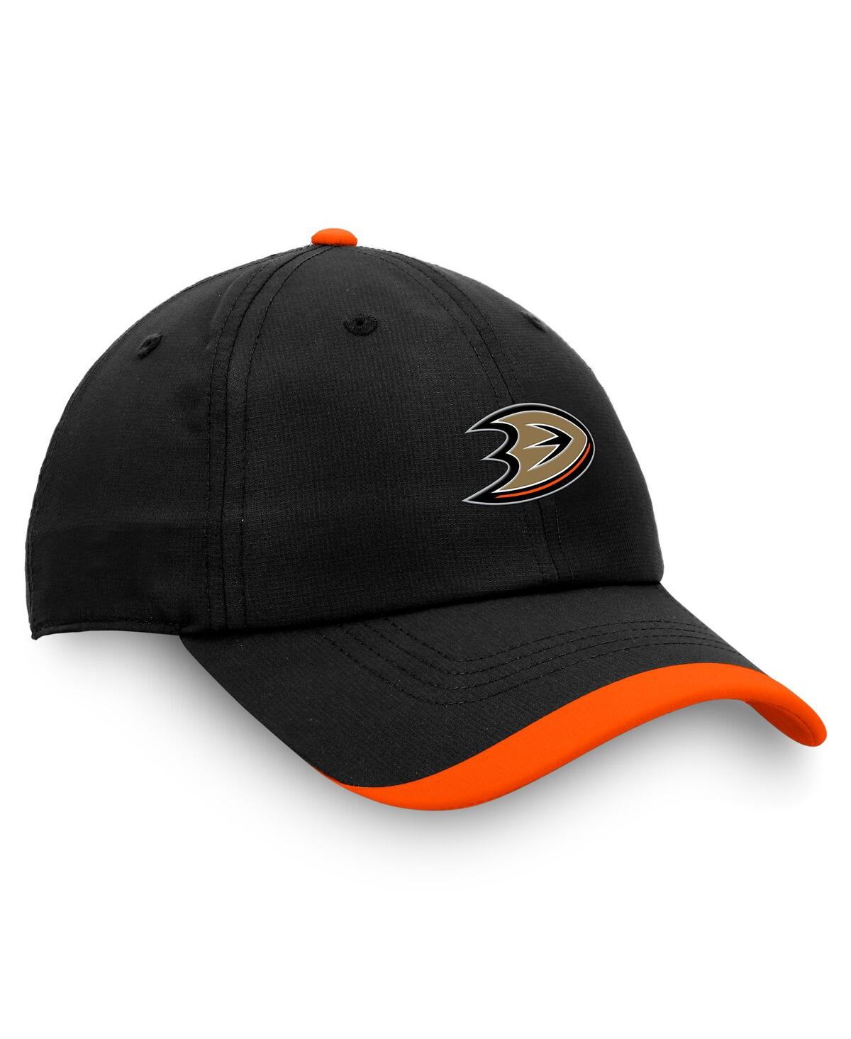 Fanatics Men's Black Anaheim Ducks Authentic Pro Rink Pinnacle Adjustable Hat In Black