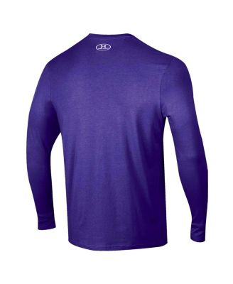 Men's Purple Northwestern Wildcats 2025 Sideline Football Performance Cotton Long Sleeve T-Shirt