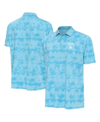 Antigua - Men's Blue Los Angeles Dodgers Cactus Spring Training Shadow Polo Shirt