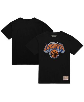 Mitchell & Ness - Men's Jeremy Lin Black New York Knicks Linsanity Logo T-Shirt