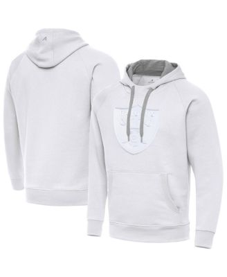 Antigua - Men's White Las Vegas Raiders Victory Pullover Hoodie