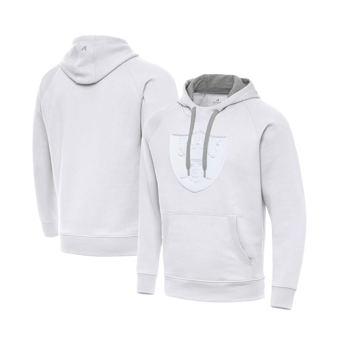 Мужское худи Antigua White Las Vegas Raiders Victory Pullover — фото 1