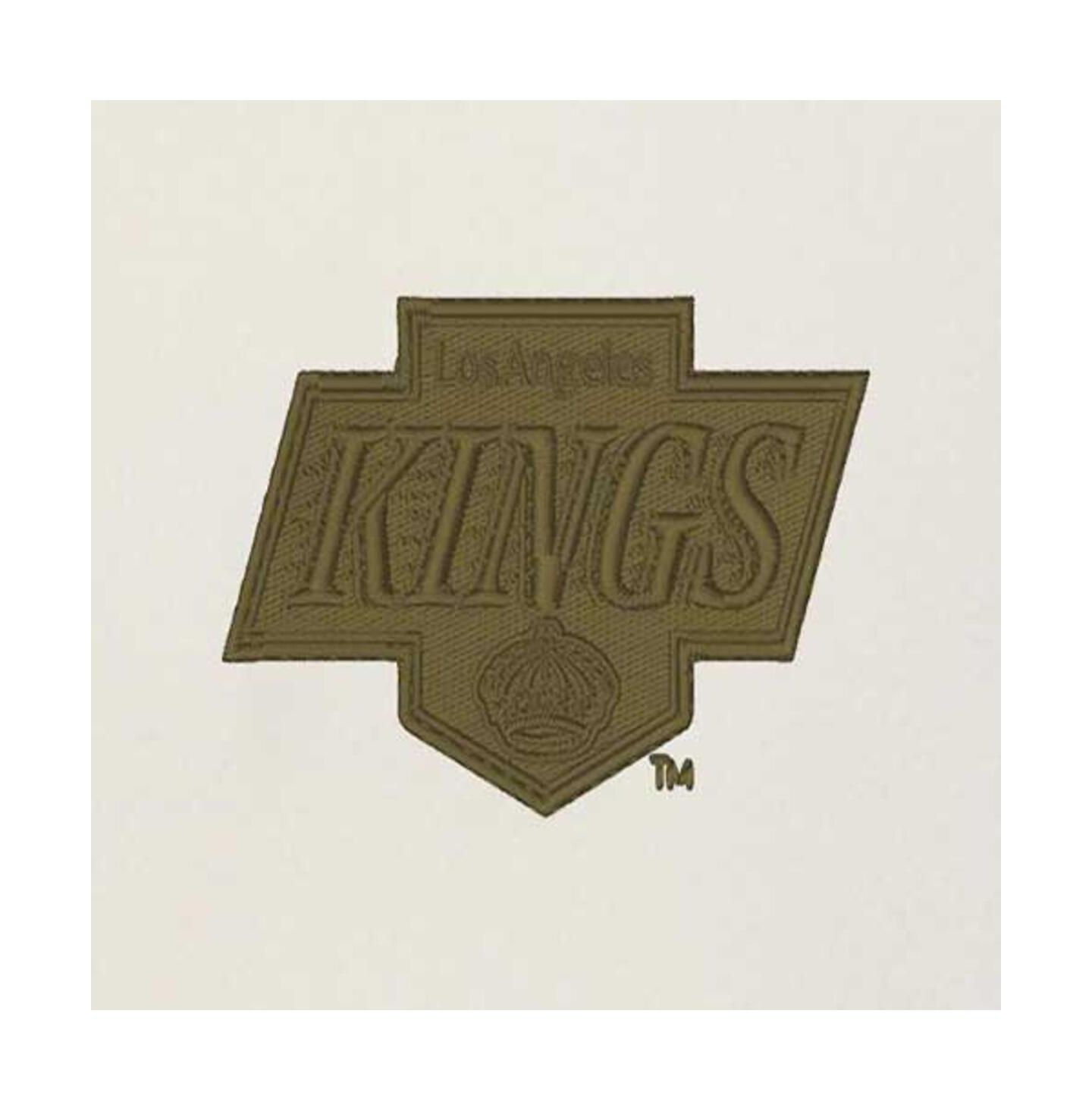 Мужское худи Antigua Cream/Olive Los Angeles Kings Intrepid Sand Raglan Long Sleeve T-Shirt — фото 2