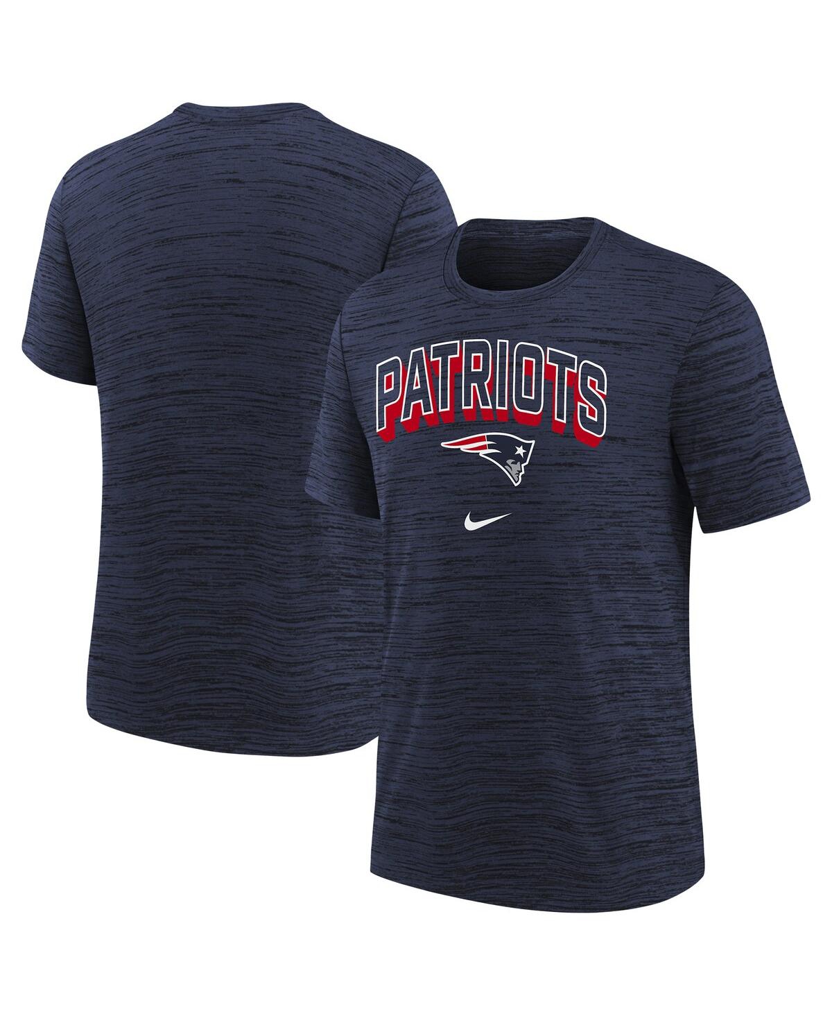 Nike Big Boys And Girls Navy New England Patriots Sideline Velocity Performance T-shirt In Blue
