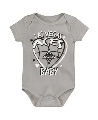 Baby Boys and Girls 3-Piece Las Vegas Aces Slide Home Creeper Set