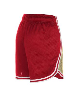 Women's&nbsp;Gold/Scarlet San Francisco 49ers Throwback Sport Classics Mesh Shorts