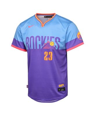 Big Boys and Girls Kris Bryant Purple/Light Blue Colorado Rockies 2025 City Connect Limited Player Jersey