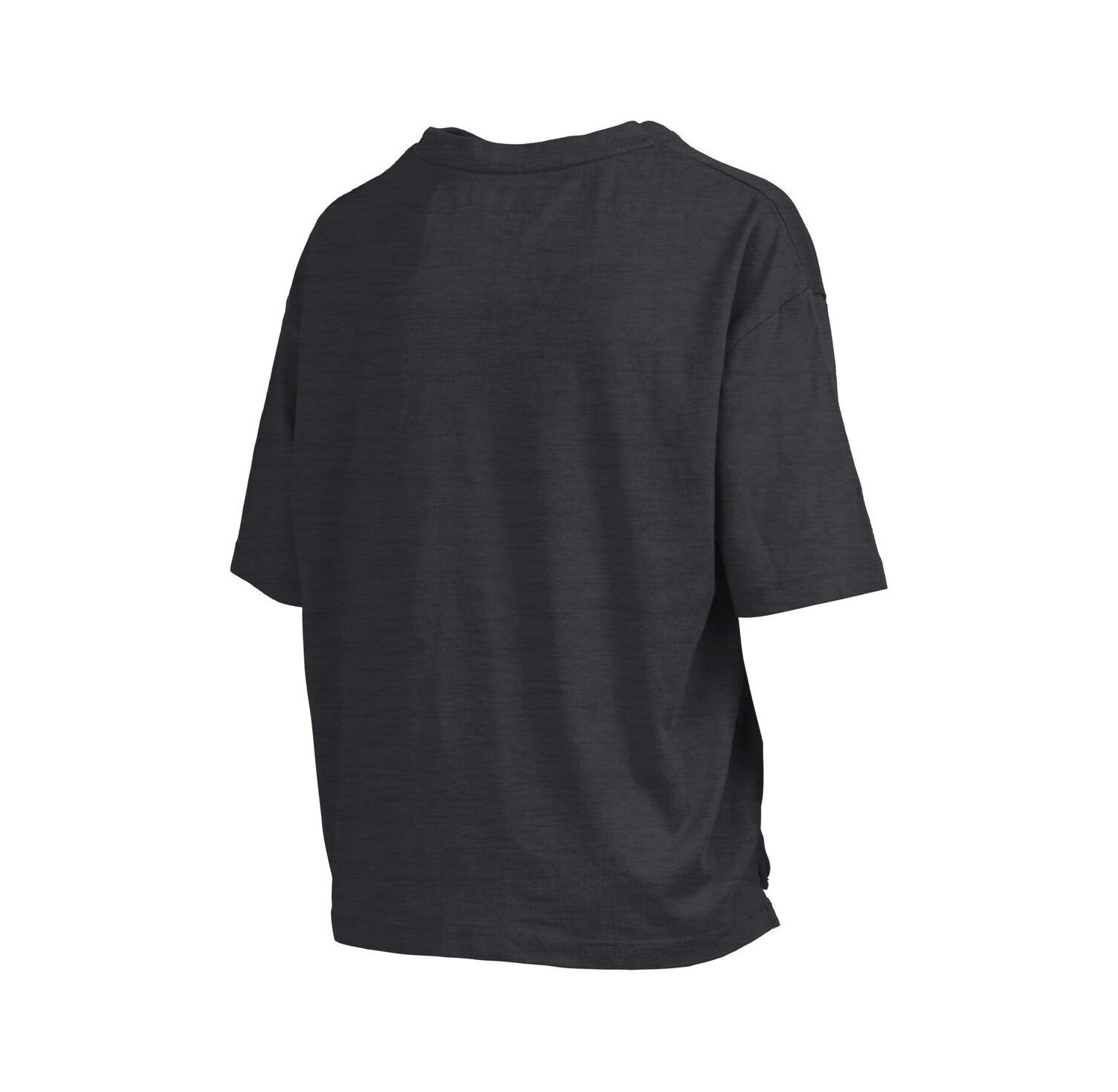 Women's Black Colorado Buffaloes Nelson Arch Over Logo Waist Length Oversized Slub T-Shirt