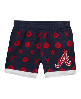 Big Boys and Girls Navy Atlanta Braves On Deck 2-Piece Diaper Cover Set