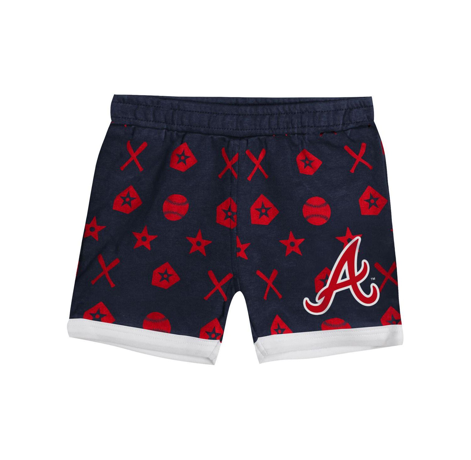 Big Boys and Girls Navy Atlanta Braves On Deck 2-Piece Diaper Cover Set