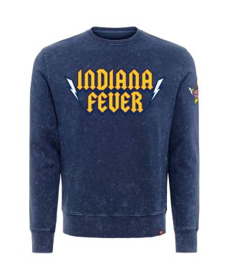 Men's and Women's Navy Indiana Fever Rock Roll Collection Freddy Mineral Wash Pullover Sweatshirt