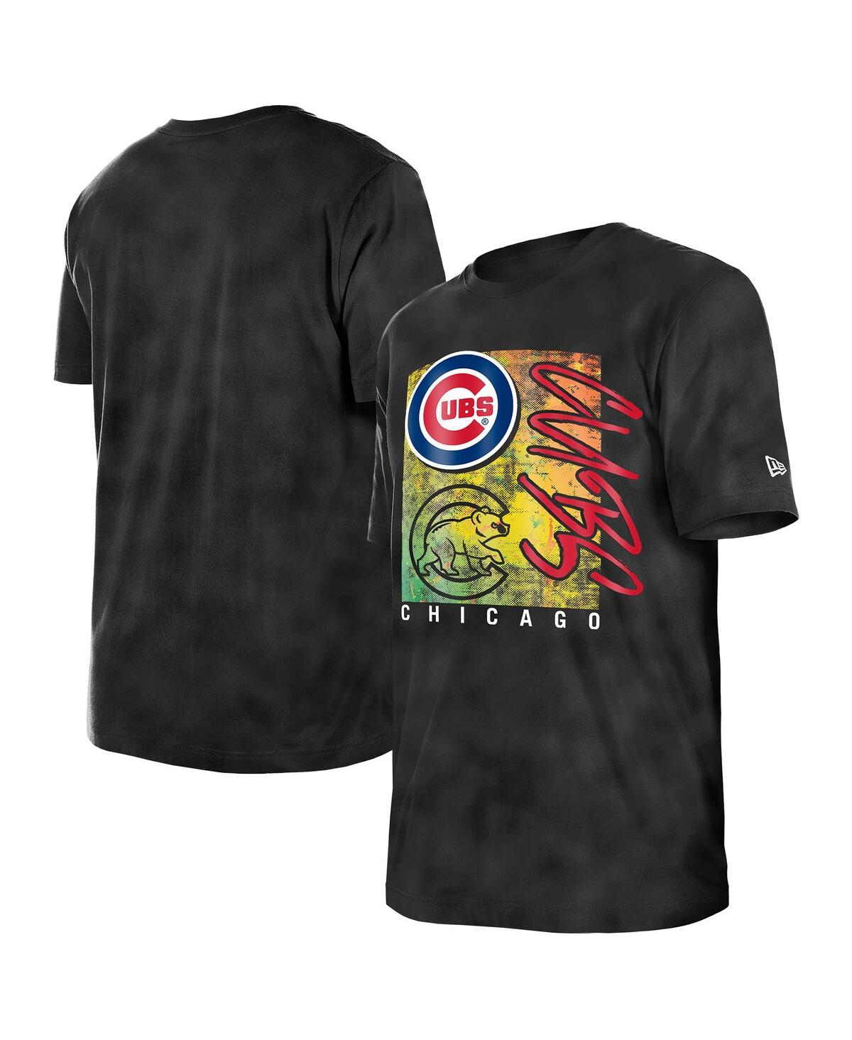 Women'sÂ Black Chicago Cubs Sport Classics Enzyme Wash Oversized T-Shirt - Black