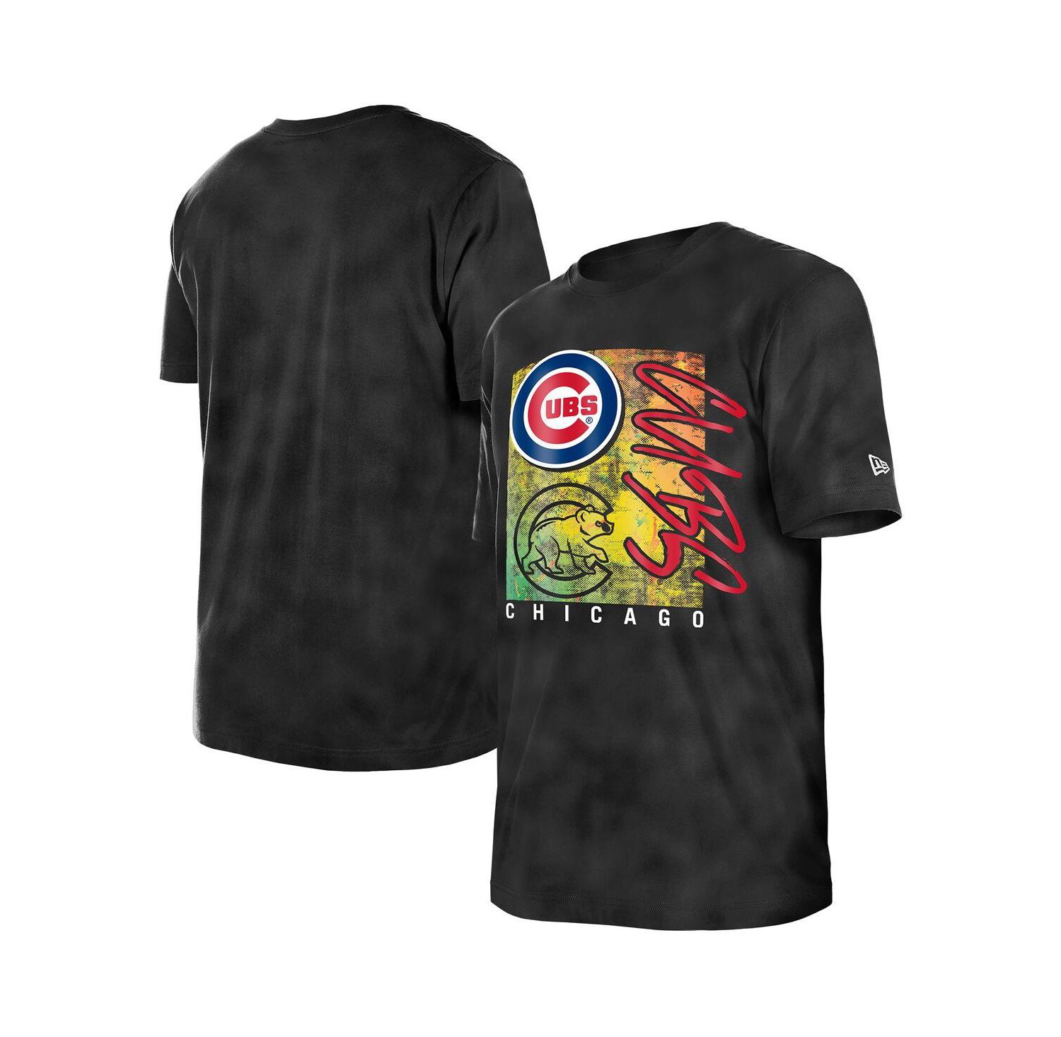 Women's Black Chicago Cubs Sport Classics Enzyme Wash Oversized T-Shirt