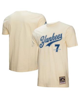 Mitchell & Ness - Men's Mickey Mantle Cream New York Yankees Cooperstown Collection Player T-Shirt