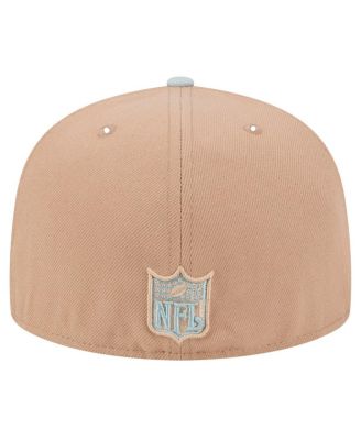 Men's Tan Oakland Raiders Gridiron Classics Throwback Logo Main 59FIFTY Fitted Hat