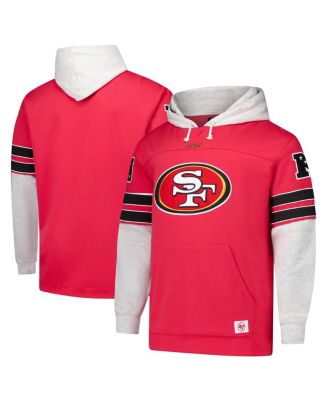 '47 Brand - Men's Scarlet San Francisco 49ers Big Tall Lacer Pullover Hoodie