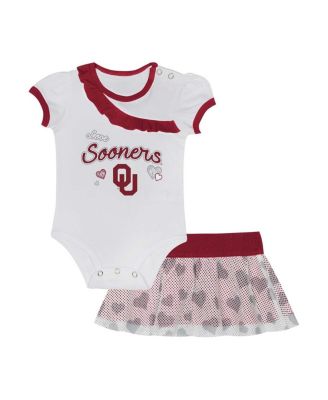 Outerstuff - Baby Boys and Girls 2-Piece Oklahoma Sooners Love My Team Bodysuit and Skirt Set