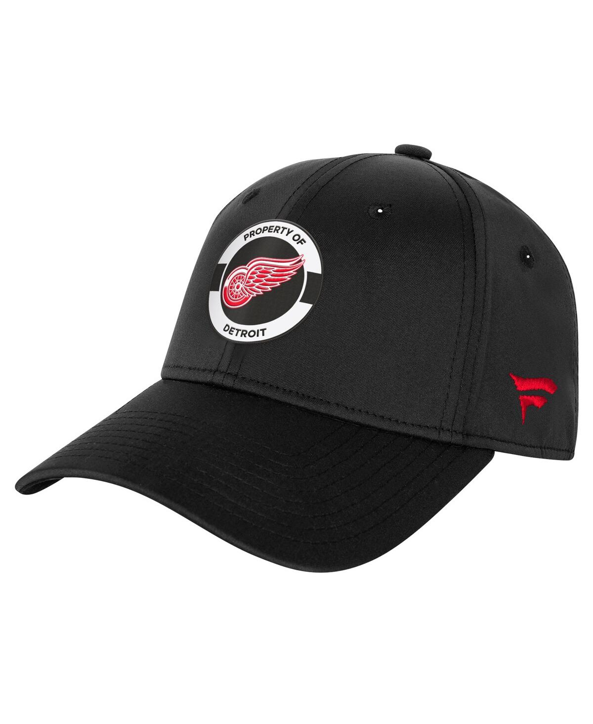 Fanatics Big Boys And Girls Black Detroit Red Wings Authentic Proâ Training Camp Stretch Fit Hat In Black