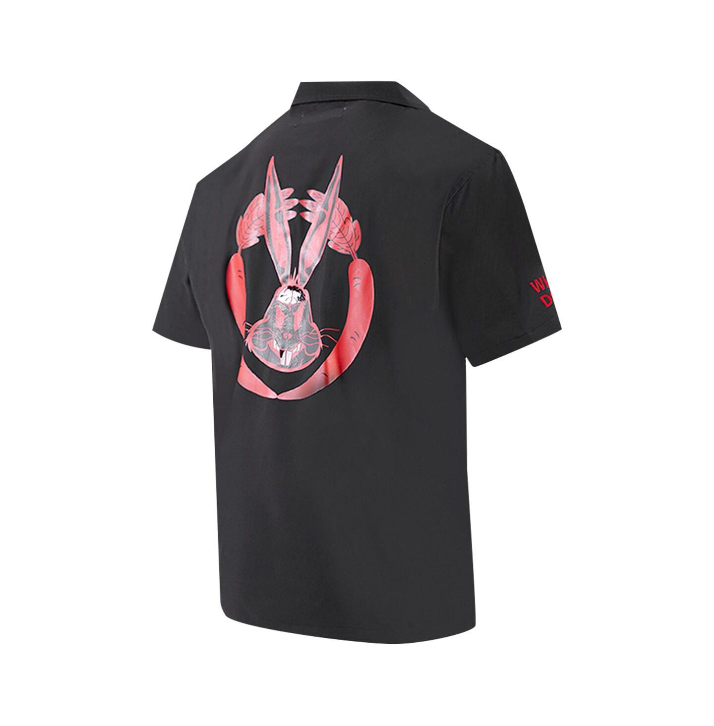 Мужская рубашка Freeze Max Black Looney Tunes Bugs Bunny Melted Skeleton Button-Up — фото 2