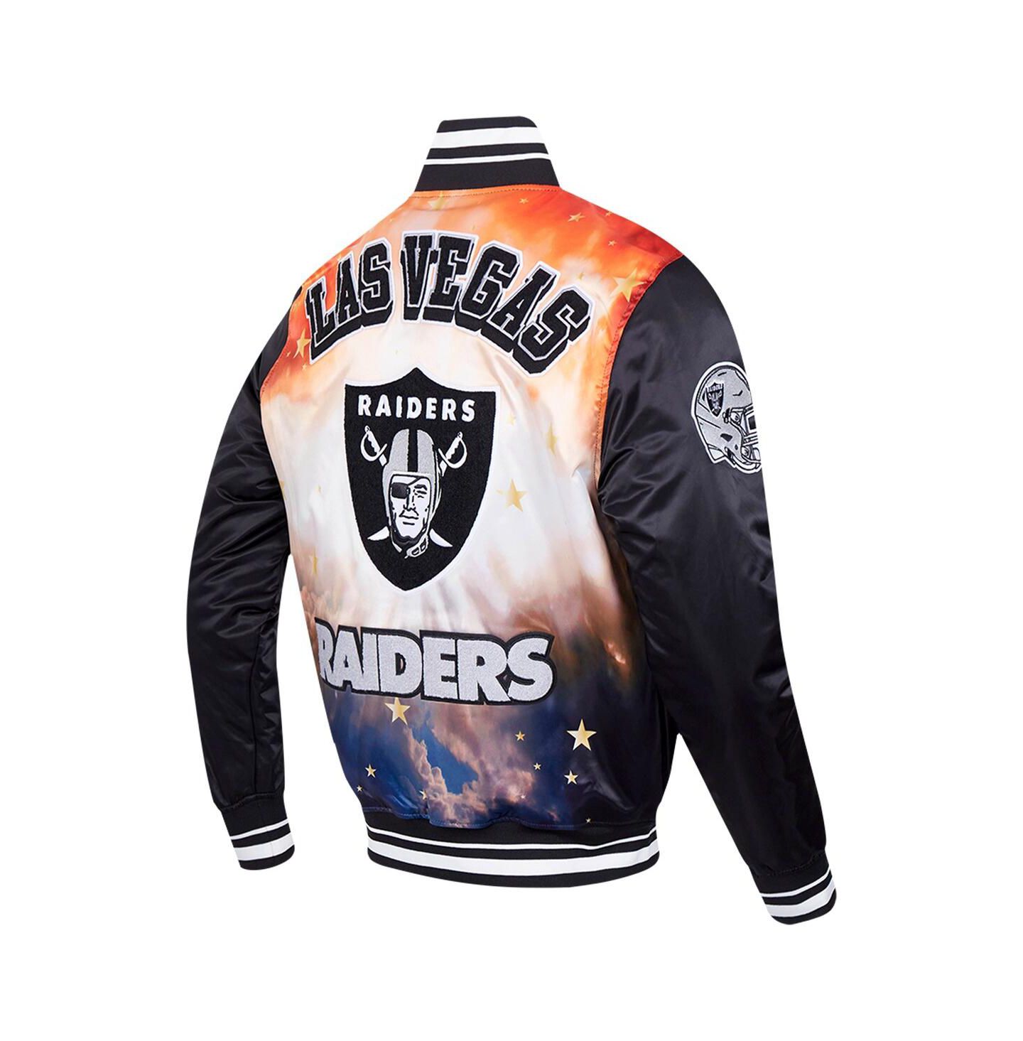 Мужская куртка Pro Standard Black Las Vegas Raiders Sublimated Satin Full-Snap — фото 5