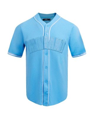 Men's Ja Morant Light Blue Memphis Grizzlies Triple Tonal Mesh Button-Up Shirt