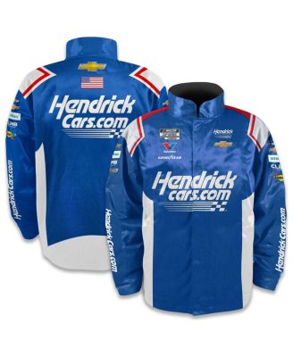 Hendrick Motorsports Team Collection - Men's Blue Kyle Larson Hendrickcars.com Full-Snap Nylon Uniform Jacket