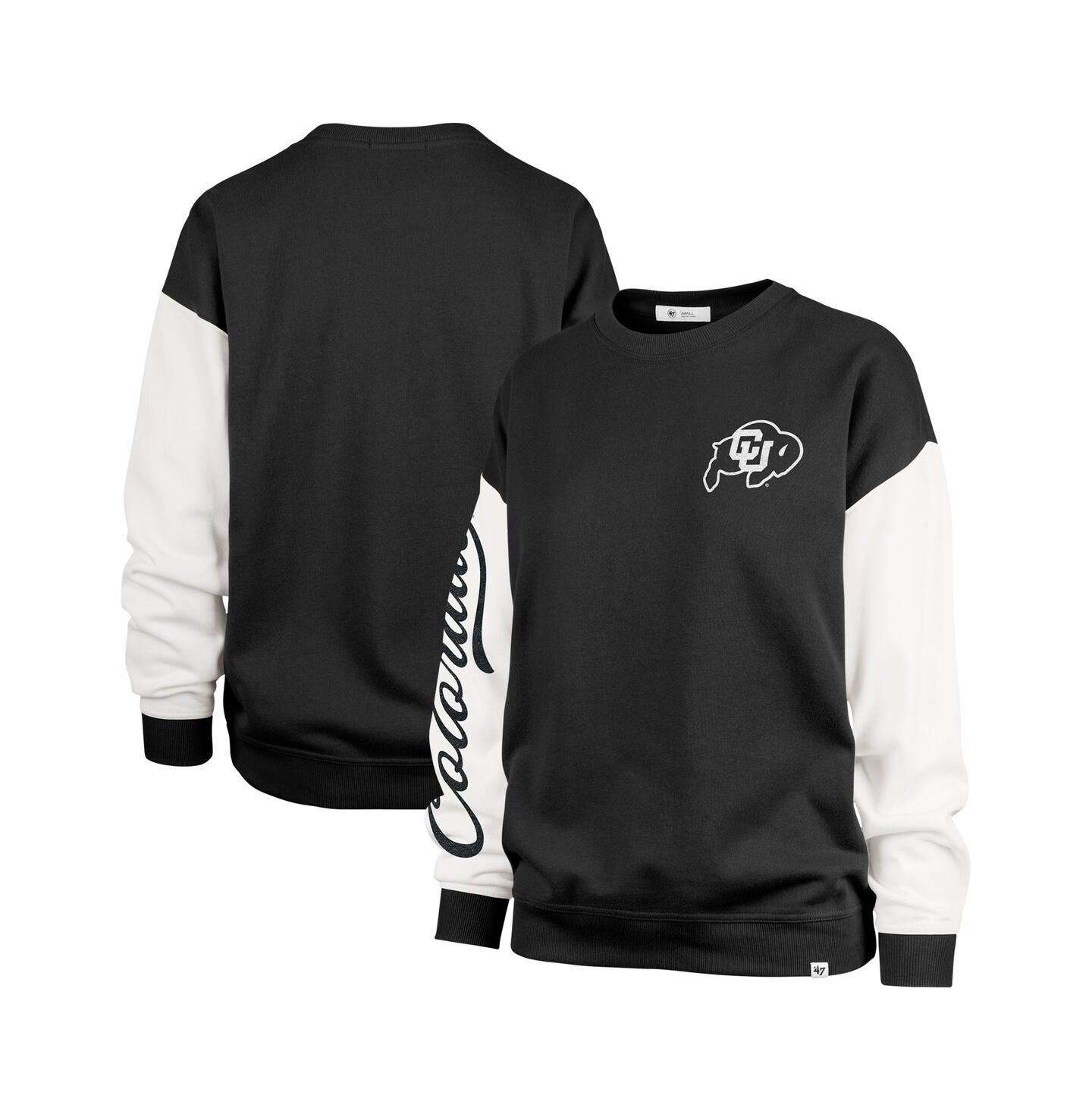 Женская толстовка '47 Brand Black Colorado Buffaloes Double Header Rise Andie Pullover — фото 1