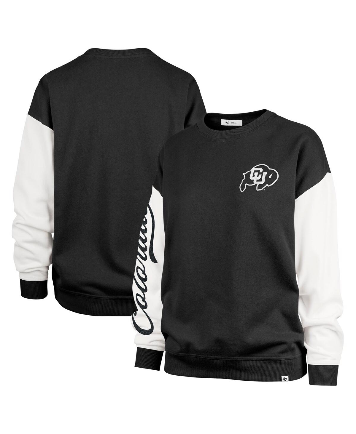 Women's Black Colorado Buffaloes Double Header Rise Andie Pullover Sweatshirt - Black