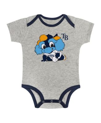 Big Boys and Girls Gray/White Tampa Bay Rays 2-Pack Play Ball Bodysuit Set