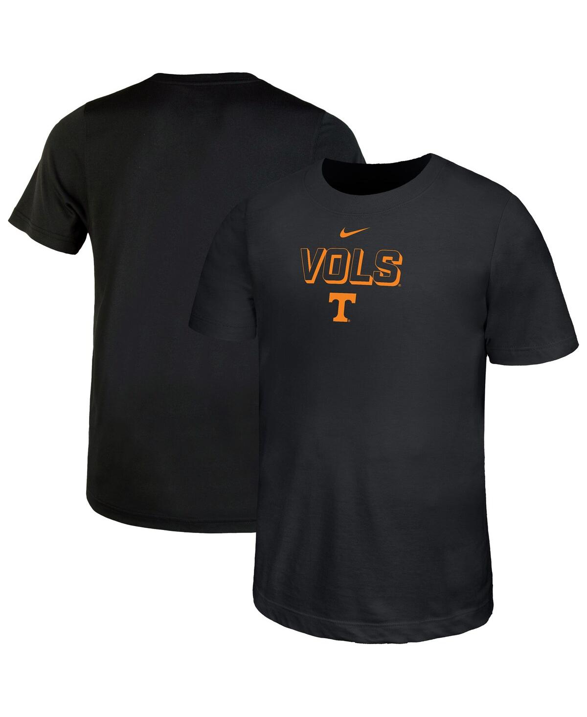 Nike Kids' Big Boys And Girls Black Tennessee Volunteers Legend Performance T-shirt