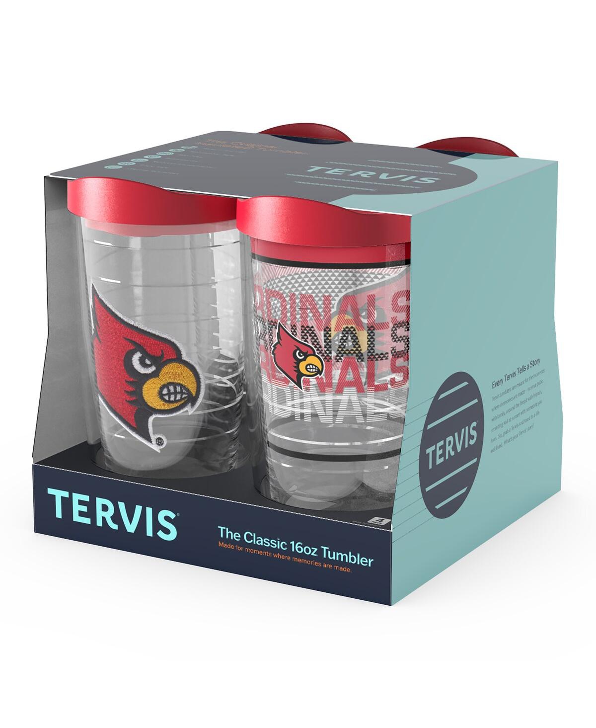 Tervis Louisville Cardinals Four-pack 16oz. Classic Tumbler Set In Transparent