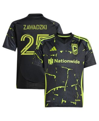 adidas - Big Boys and Girls Sean Zawadzki Black Columbus Crew 2025 The Goosebumps Kit Replica Player Jersey