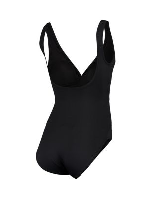 Tommy Bahama Women's 1-Piece Black Las Vegas Raiders Cultivated Pearl Clara Wrap Swimsuit