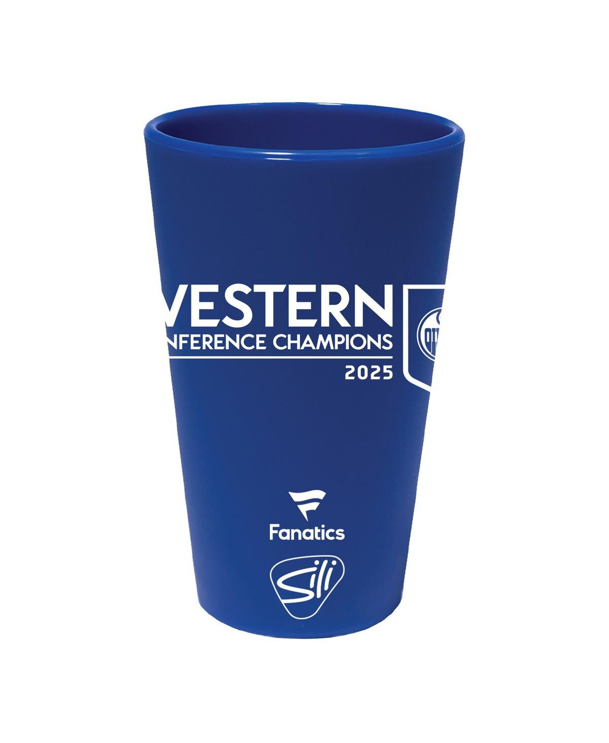 Wincraft Edmonton Oilers 2025 Stanley Cup Final 16oz. Silicone Pint Glass In Blue