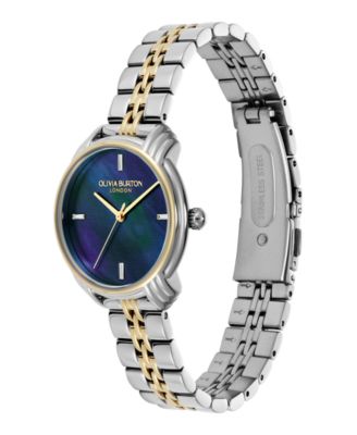 Women's Art Deco 2.0 Two Tone Stainless Steel Bracelet Watch, 30mm