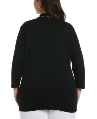 Plus Size Open Front Cardigan Sweater