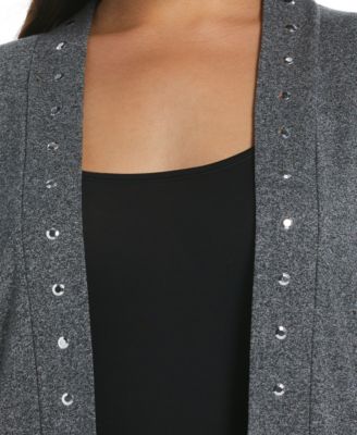 Plus Size Open Front Cardigan Sweater