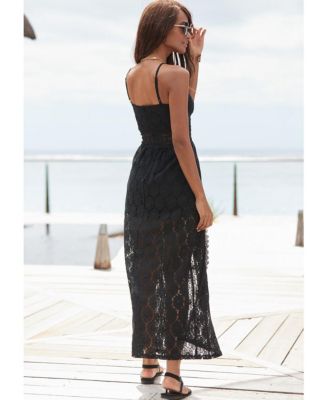 Women's Lace Maxi Overlay Romper