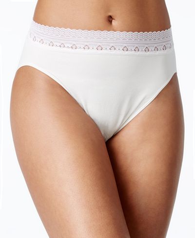 Bali Comfort Revolution Microfiber Lace High-Cut Panties 303J